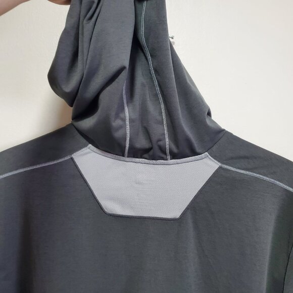 THE NORTH FACE Reactor Hoodie LS Shirt Top Lightweight Mid-Layer Grey Mens Large - Picture 9 of 14